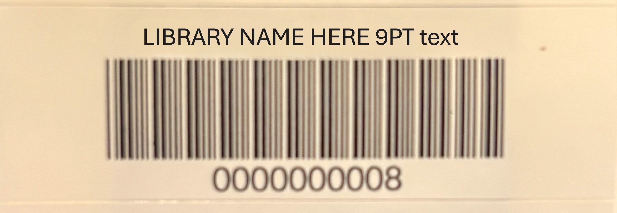 DATA30568: Single Bar Code Labels, 3-Mil Polyester, no laminate, Square Corners, ROLLS