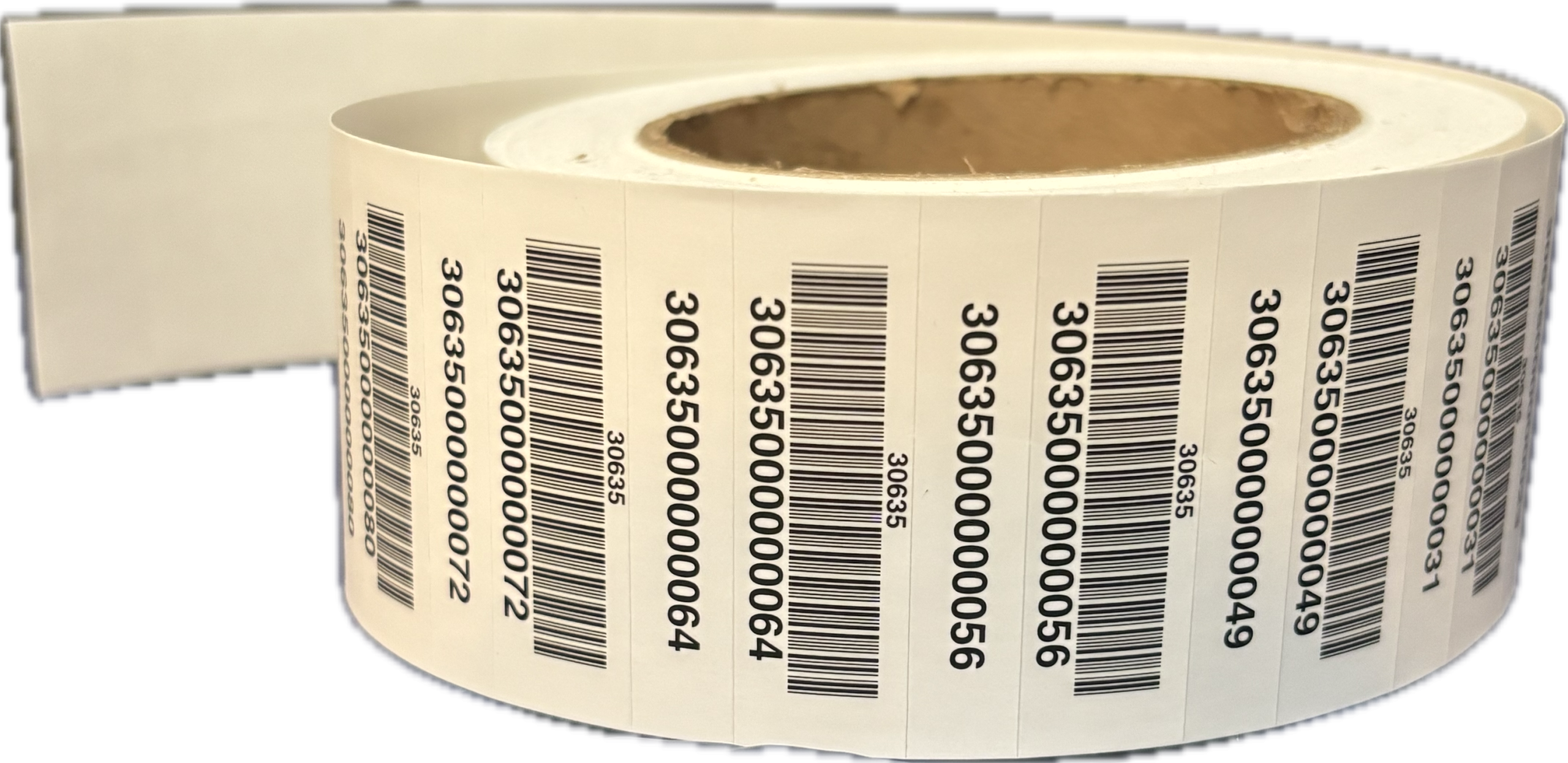 DATA30635: 2-Part Bar Code Labels, 4-Mil Paper, 1 mil matte polyester, Square Corners, ROLLS - Image 2