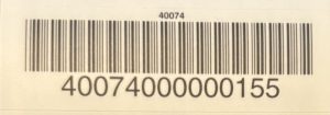 DATA40074: SINGLE Bar Code Labels, 4-Mil Paper, Laminate, Square Corners, ROLLS