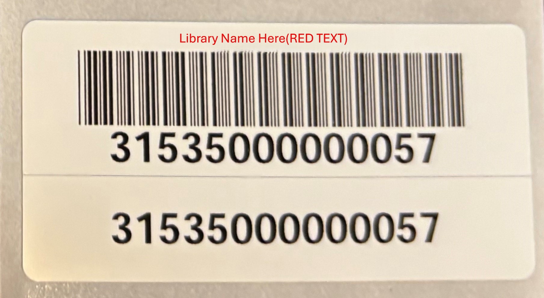 DATA31535R: Double part labels, 3-mil Polyester, no Laminate, Round corners, rolls